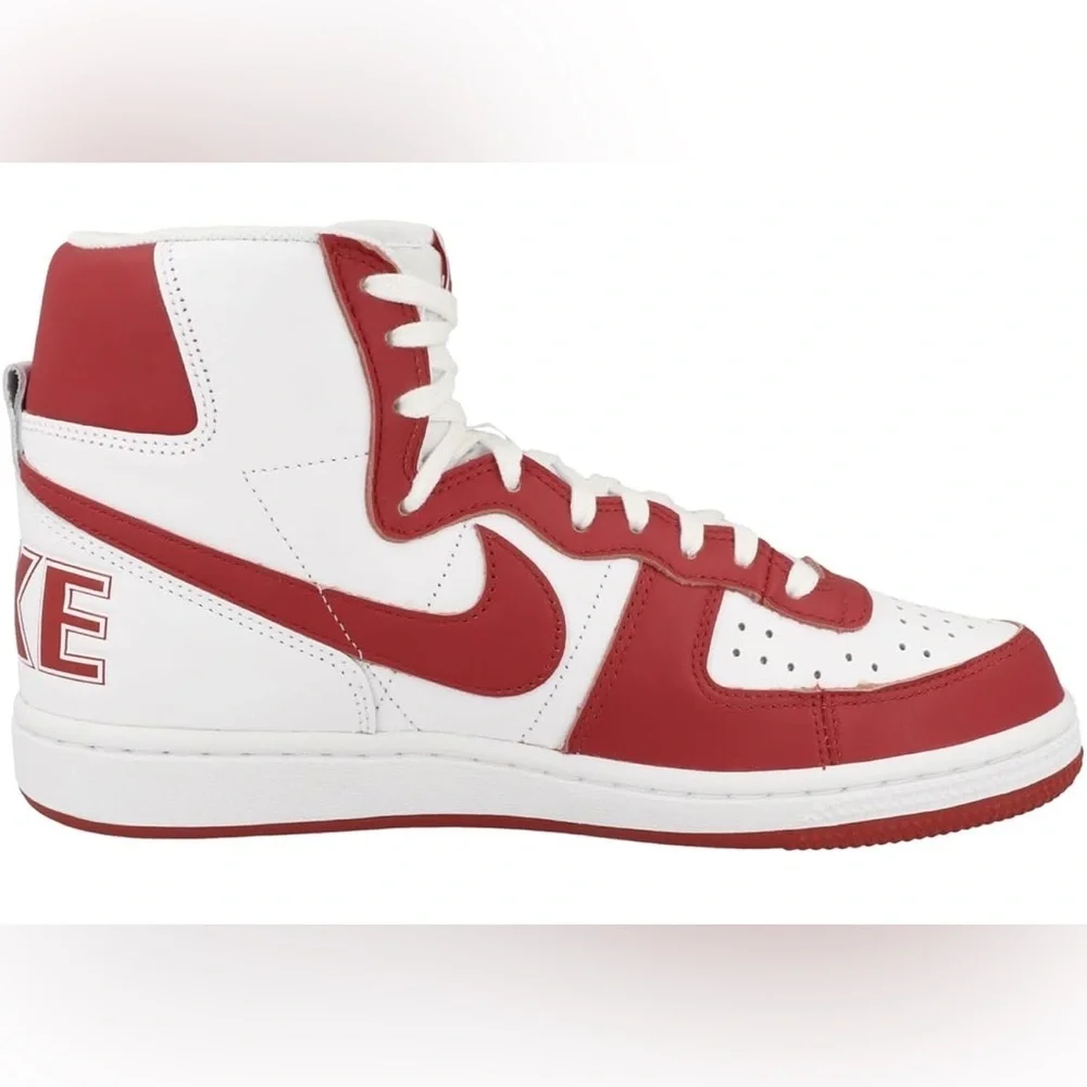 🔥Nike Terminator High Shoes White University Red [FJ4454-100] Mens Size 8.5🔥